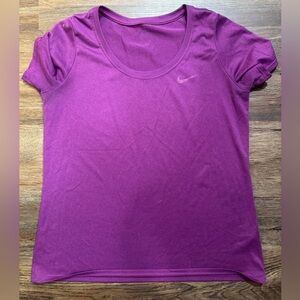 Nike Women's Dri-Fit Short Sleeve Tee in Vibrant Purple